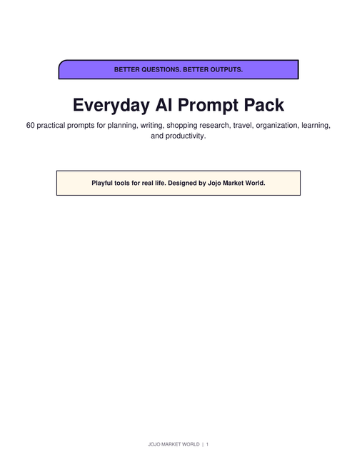 Everyday AI Prompt Pack PDF