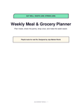 Weekly Meal & Grocery Planner PDF